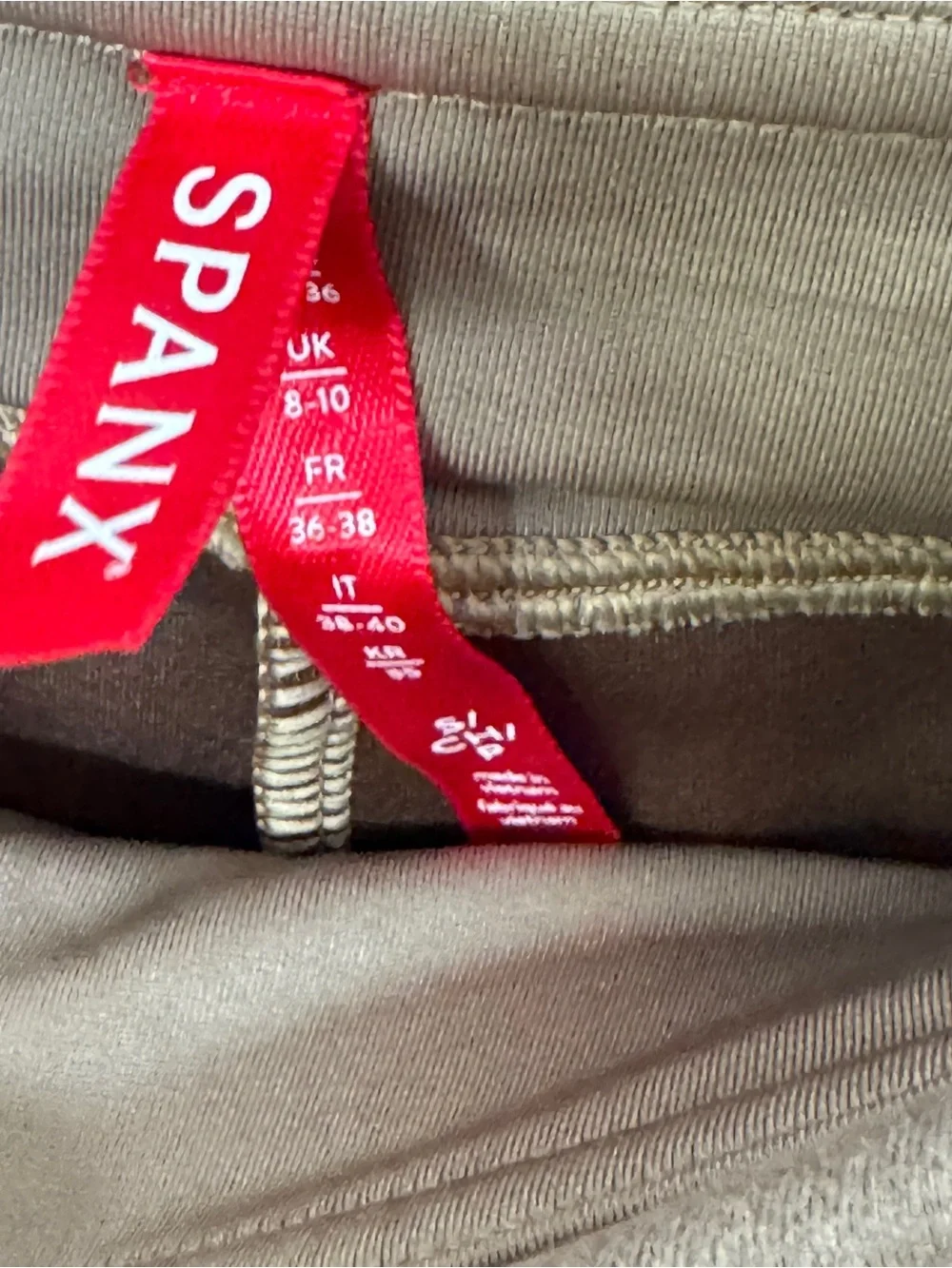 SPANX Faux Suede High Waisted Leggings Tan Size S